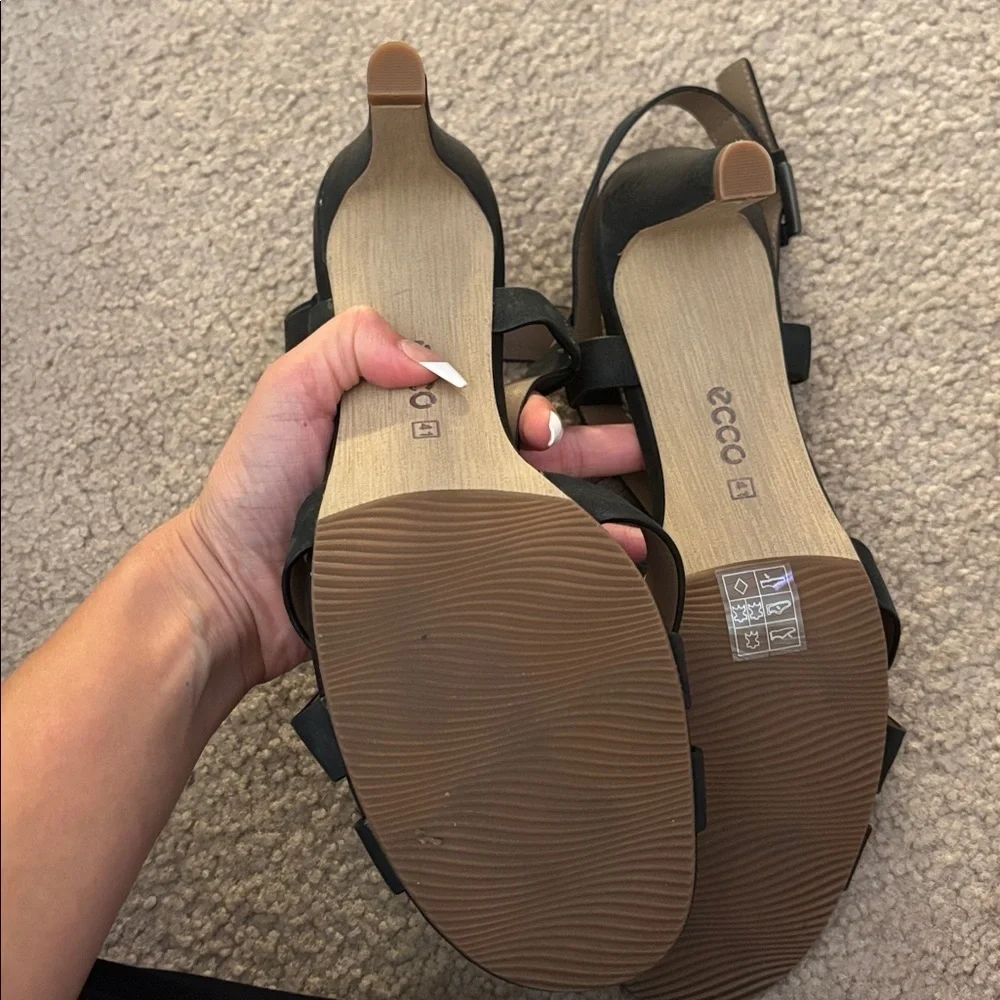Ecco Black Strappy Sandals size 41